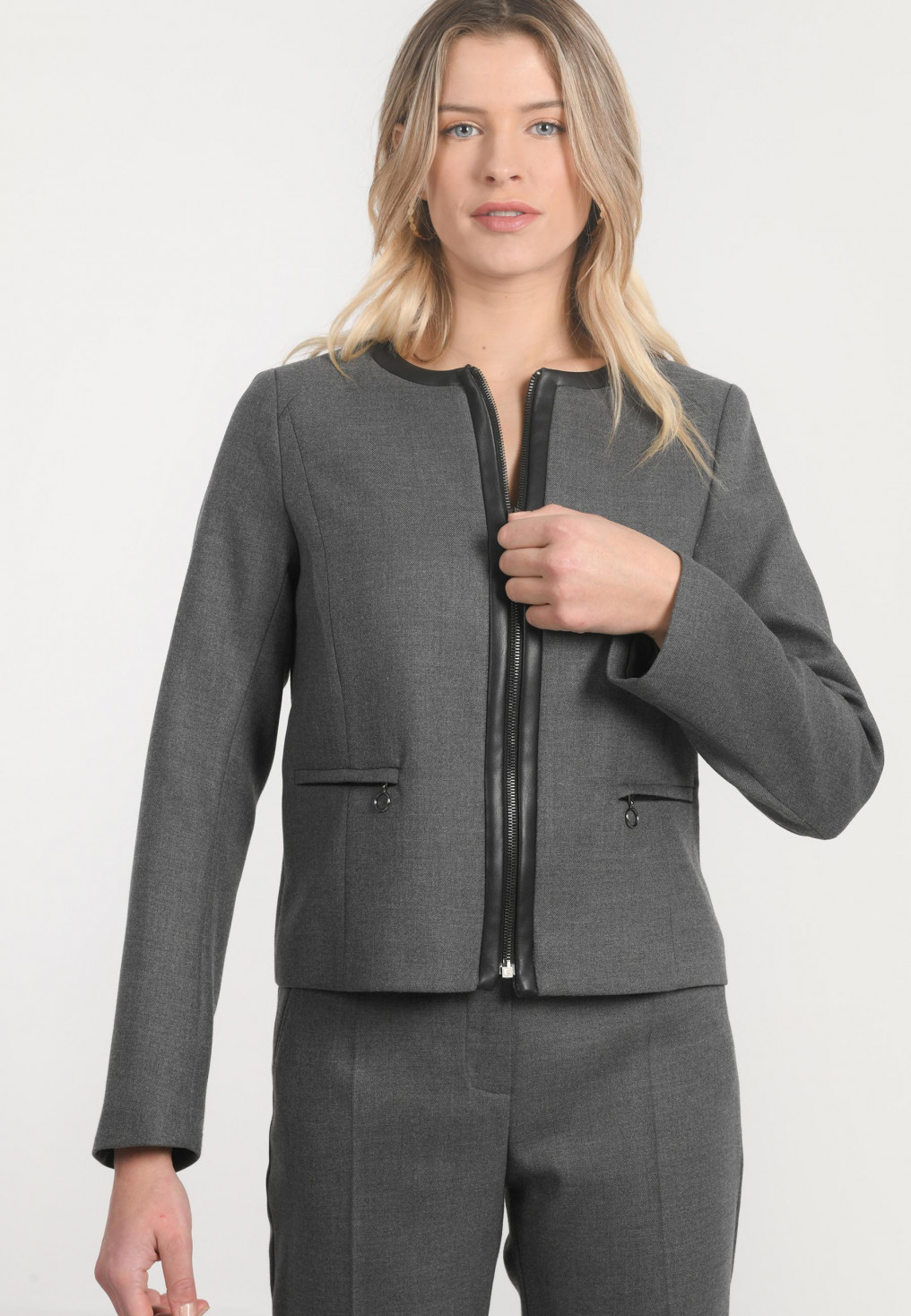 Veste gris best sale chiné femme